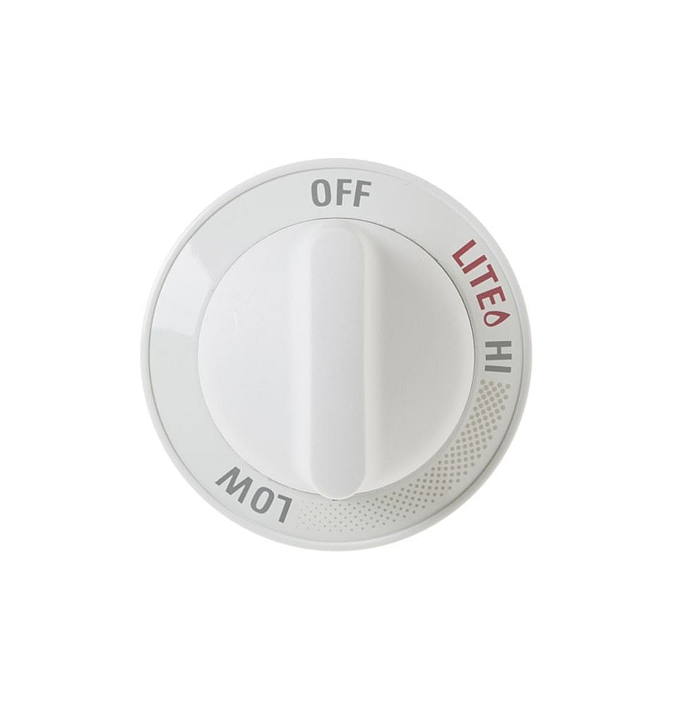 Part #wb3K5296, G.e. Cooktop Burner Knob (White) (Replaces Wb03K5296) / 6.00 x 6.00 x 1.20