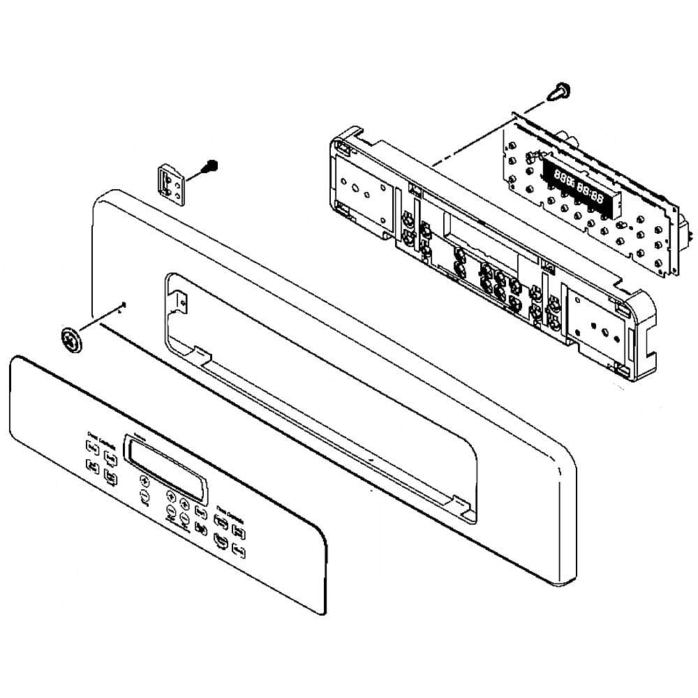 Part #wb49T10021, Wall Oven Control Panel (White)