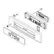 Wall Oven Control Panel Assembly (stainless) for GE JTP30SM1SS - Part WB49T10037