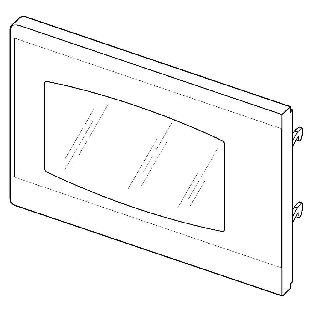 Wall Oven Microwave Door Assembly (Black)