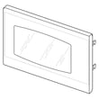 Wall Oven Microwave Door Assembly (black) for GE JT965BF2BB - Part WB55T10136