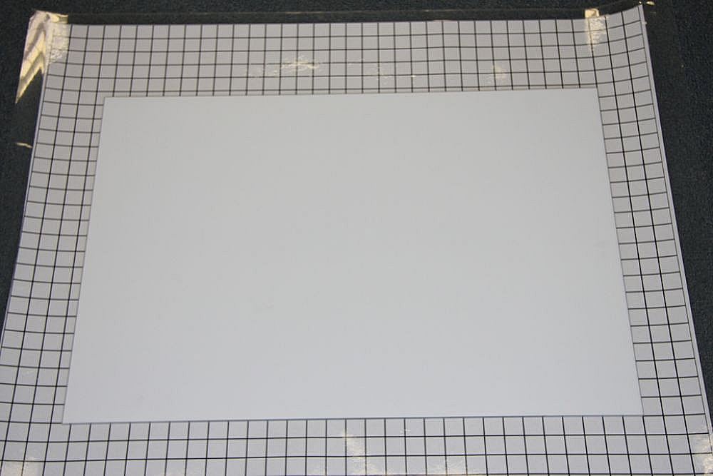 Photo of Range Oven Door Outer Panel (White) from Repair Parts Direct