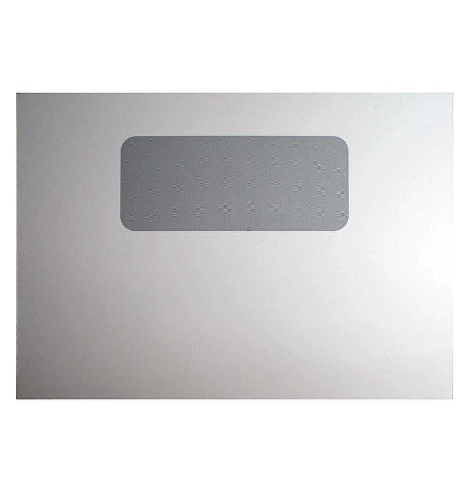 Part #wb56T10037, Range Oven Door Outer Panel (White) / 37.30 x 22.70 x 2.10