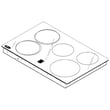 Range Main Top Assembly for GE JDP46BD2BB - Part WB56T10082