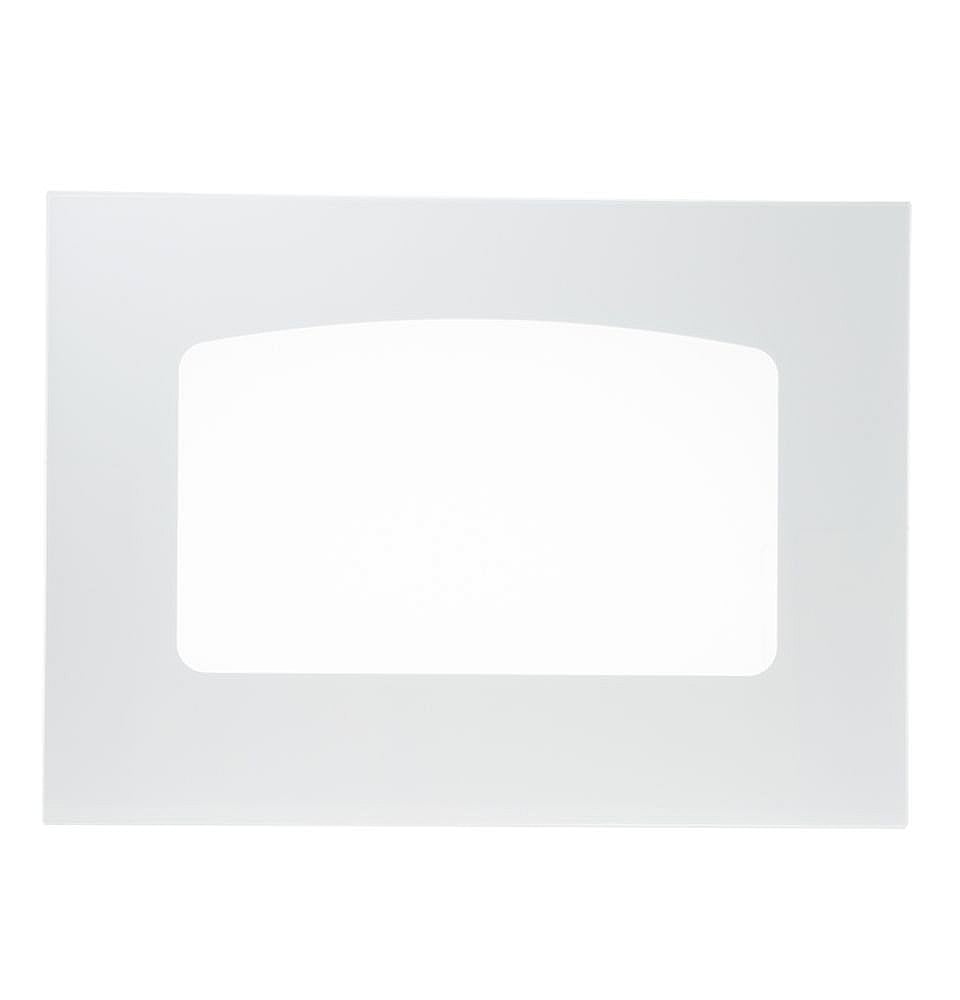 Part #wb56T10187, Range Oven Door Outer Panel (White) / 34.20 x 26.30 x 3.60