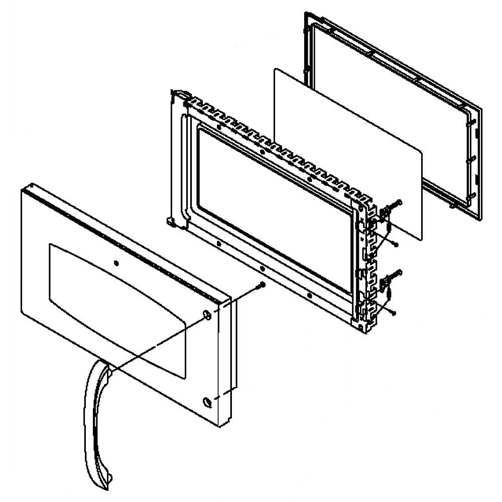 GE Part #wb56X10347, Door | 27.30 x 15.90 x 5.40