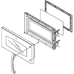 Microwave Door Assembly (stainless) WB56X10660