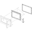 Microwave Door Assembly for GE PSA1201RSS01 - Part WB56X10919