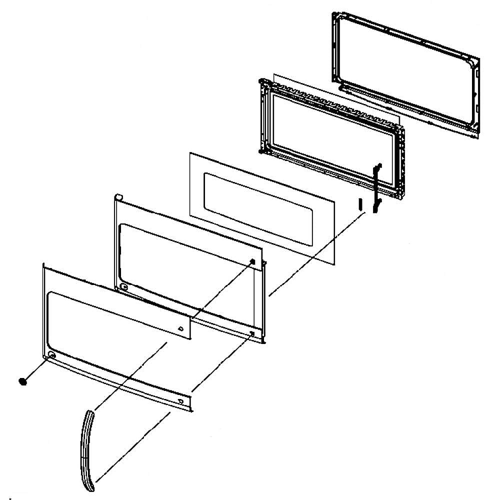 Microwave Door Assembly WB56X10997 parts Sears PartsDirect