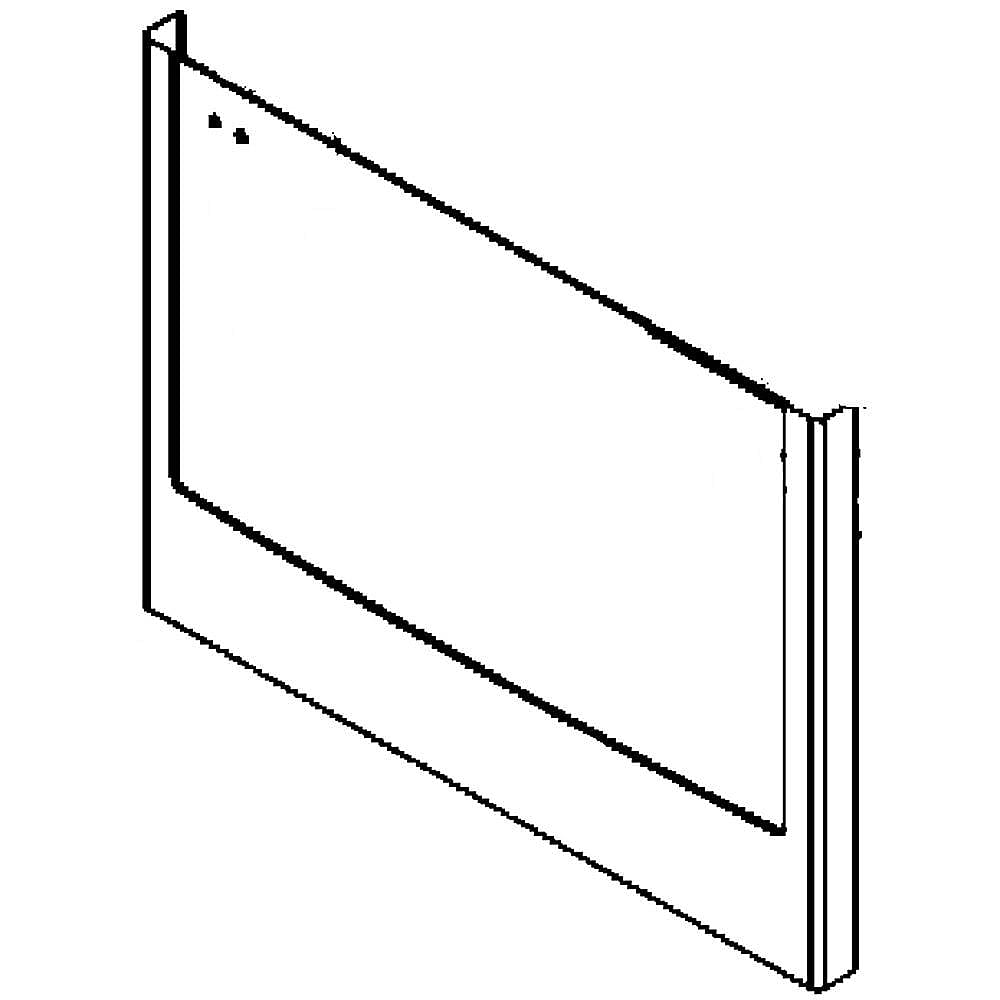 Part #wb56X20848, Range Oven Door Outer Panel Assembly (Stainless) / 33.20 x 26.20 x 4.20