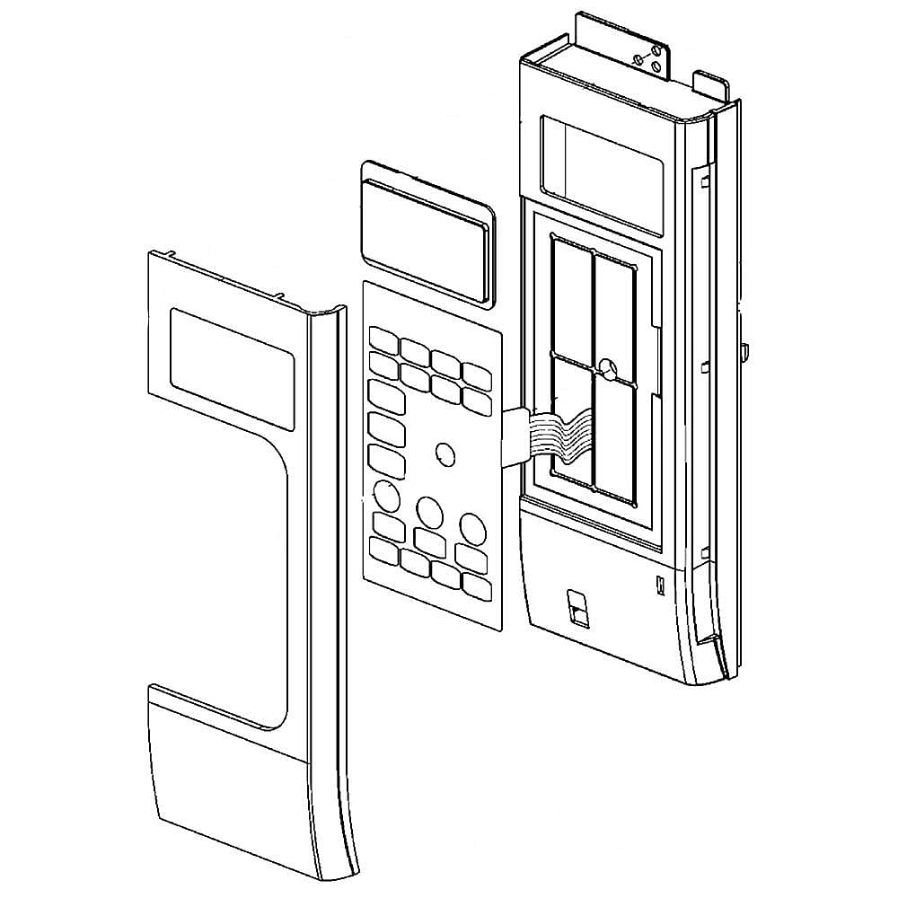 GE Part #wb56X21963, Control Panel | 17.90 x 8.90 x 4.50