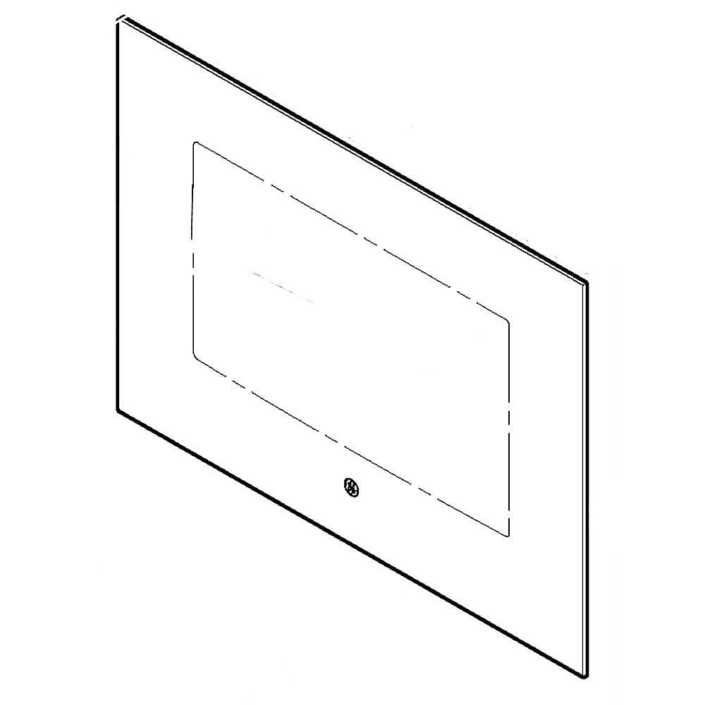 GE Part #wb56X26637, Ran Oven Door Outer Panel (Black) | 34.70 x 26.30 x 3.70