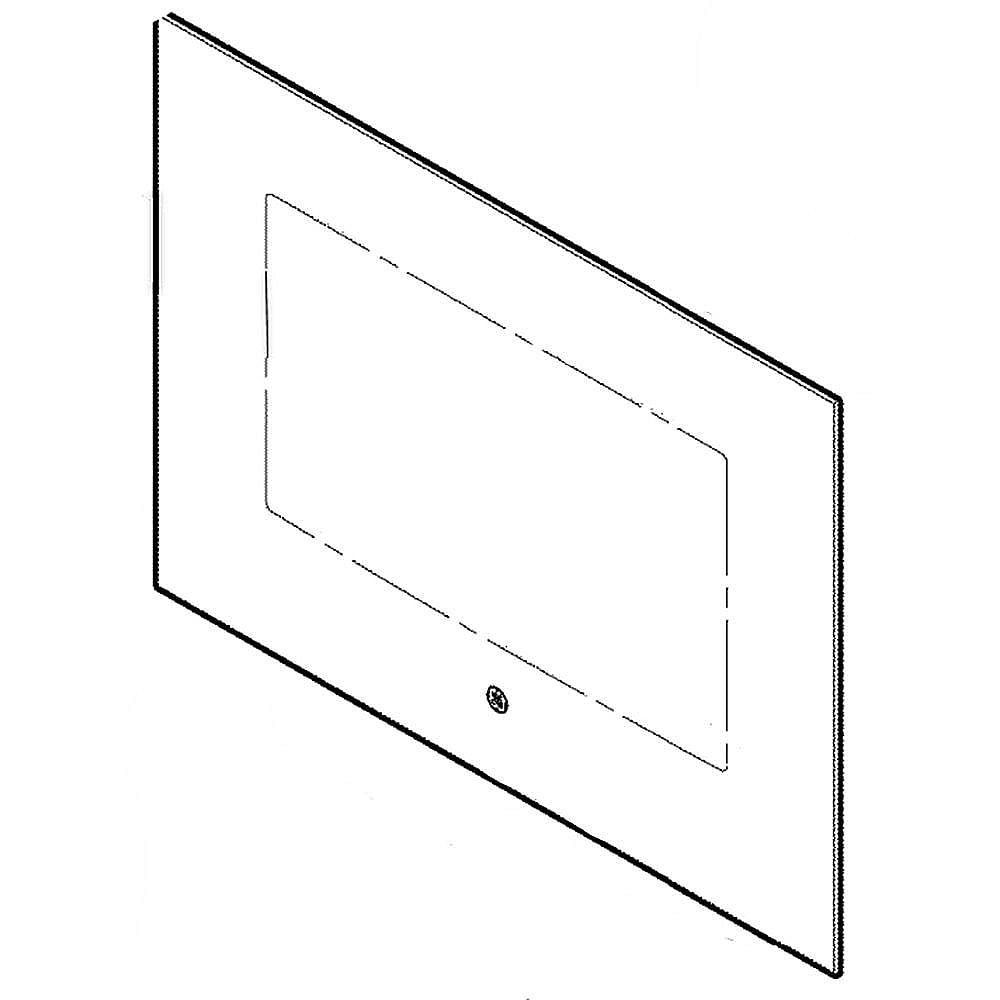 GE Part #wb56X26641, Ran Oven Door Outer Panel (White) | 34.50 x 26.20 x 3.70