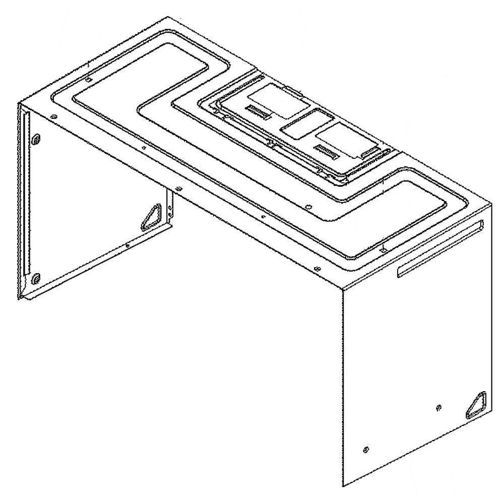 Part #wb56X26779, Microwave Cabinet (Stainless) / 32.40 x 19.30 x 17.30