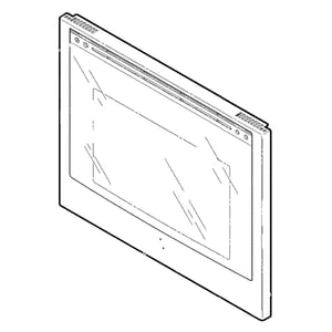 Range Oven Door Outer Panel (stainless) (replaces Wb56x29634) WB56X36548