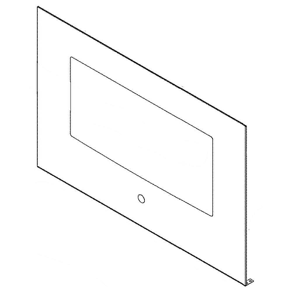 GE Part #wb56X30064, Ran Oven Door Outer Panel (Stainless) | 32.30 x 22.20 x 2.80