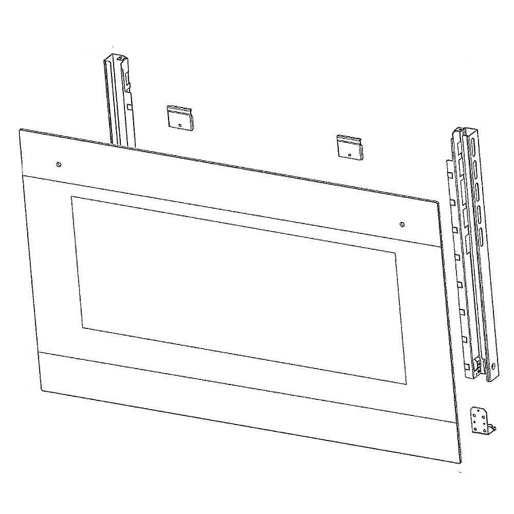 Part #wb56X30675, Haier Range Oven Door Outer Panel Assembly