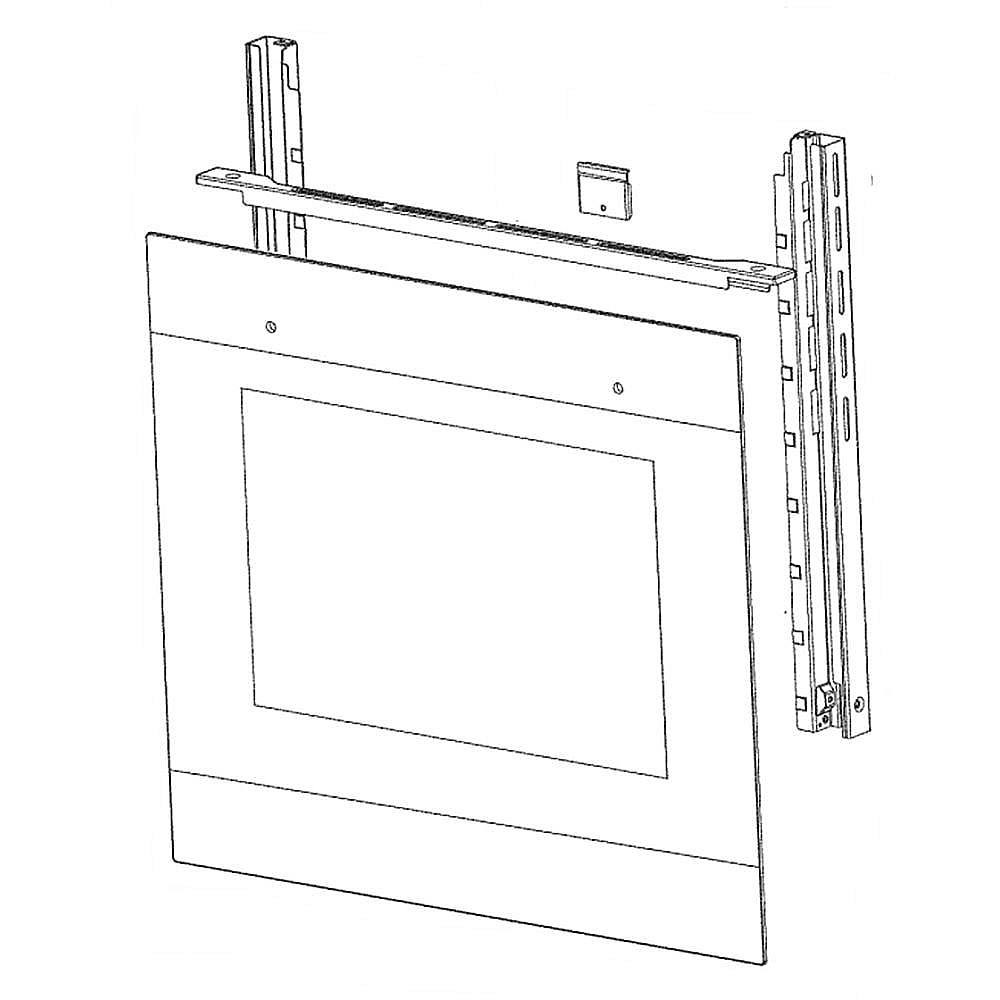 Part #wb56X30676, Haier Microwave Door Outer Panel Assembly