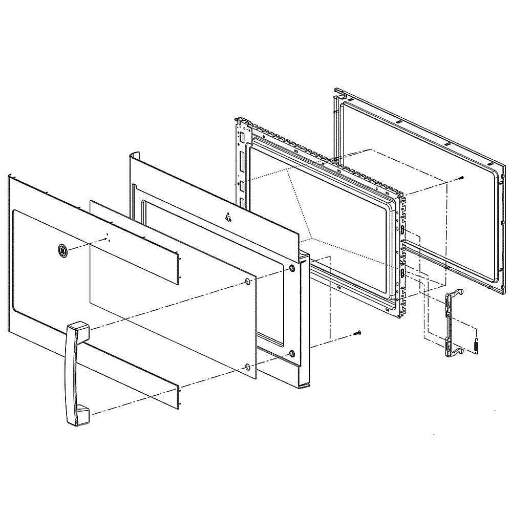 Part #wb56X35404, Microwave Door Assembly