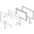 Microwave Door Assembly for GE PVM9179SK5SS - Part WB56X35404