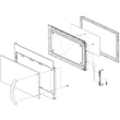 Black Door Assembly for Hotpoint RVM5160DH8BB - Part WB56X44657