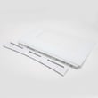 Range Oven Door Outer Panel (white) for GE JS968BK5BB - Part WB57T10350