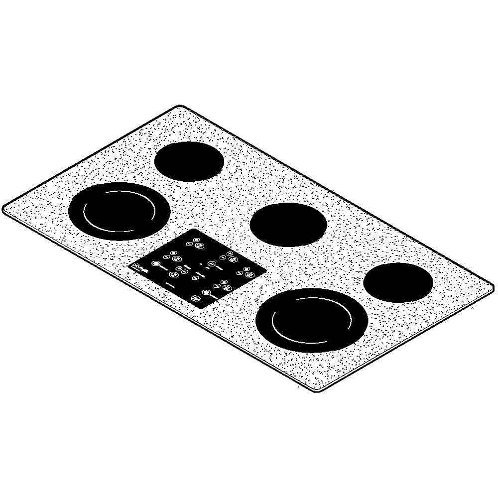 GE Part #wb61T10121, Cooktop Main Top | 41.00 x 26.10 x 5.40