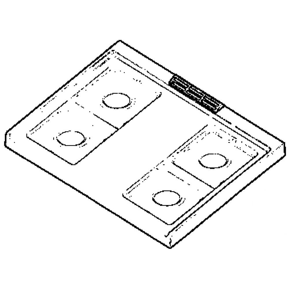Range Main Top Assembly (White) (replaces WB62K0029)