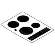 Cooktop Main Top (stainless) for GE JP910BK2BB - Part WB62T10395