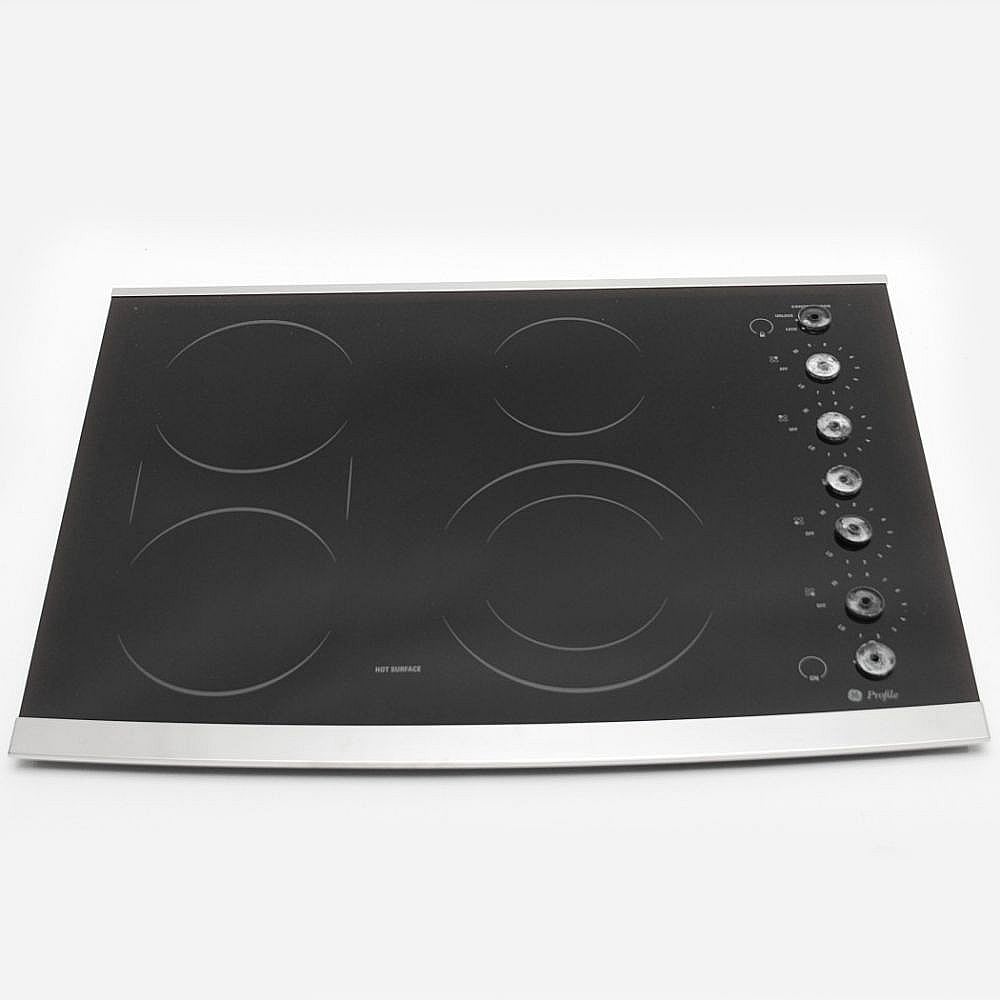 GE Part #wb62T10399, Cooktop Main Top (Black) | 35.20 x 28.30 x 5.00
