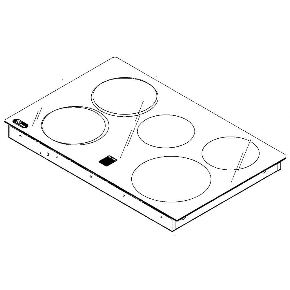 GE Part #wb62T10534, Cooktop Main Top | 36.80 x 26.10 x 5.30