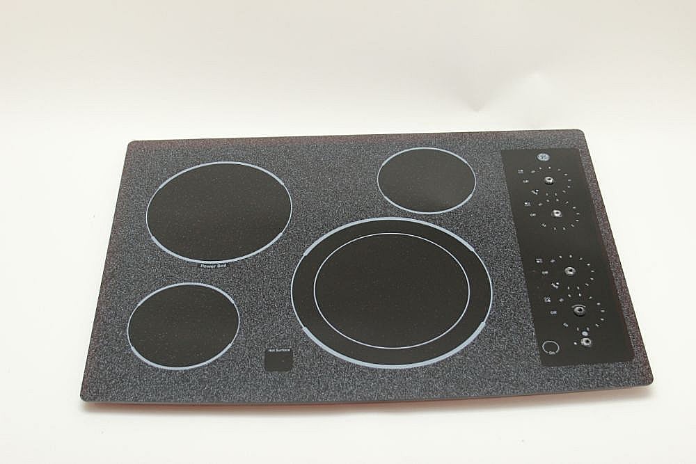 GE Part #wb62T10583, Cooktop Main Top Assembly (White) | 41.00 x 26.20 x 5.80