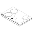 Range Main Top (white) for GE JS900BK4BB - Part WB62T10699