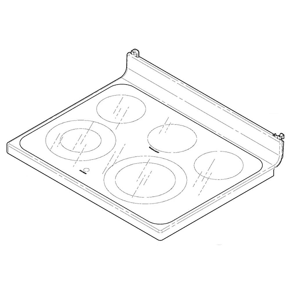 GE Part #wb62T10796, Ran Main Top Assembly | 35.20 x 30.70 x 10.10