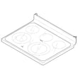 Range Main Top Assembly (white) for GE JB850DT1WW - Part WB62T10810