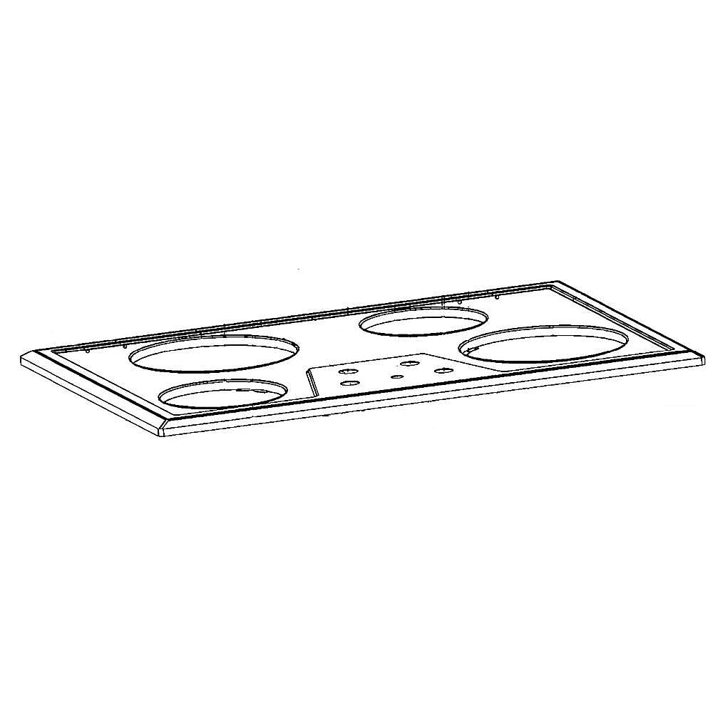 Part #wb62X10047, Cooktop Assembly / 34.20 x 26.30 x 3.90