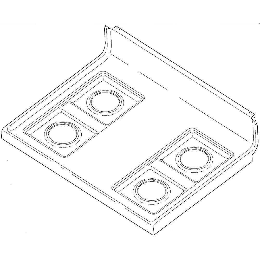 Part #wb62X21233, Range Top / 33.20 x 28.10 x 8.00