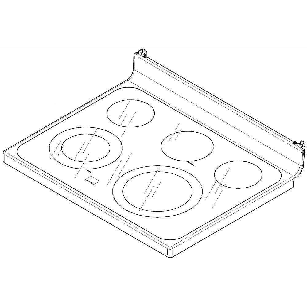 Part #wb62X25971, Ge Range Main Top (Replaces Wb62X21408) / 34.90 x 30.90 x 9.70
