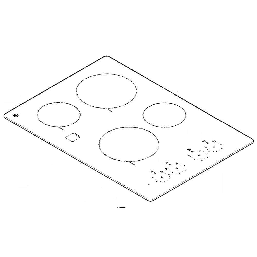 Part #wb62X24097, Cooktop Main Top / 36.70 x 26.30 x 5.00