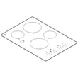 Cooktop Main Top for GE JP3030TJ2WW - Part WB62X24101