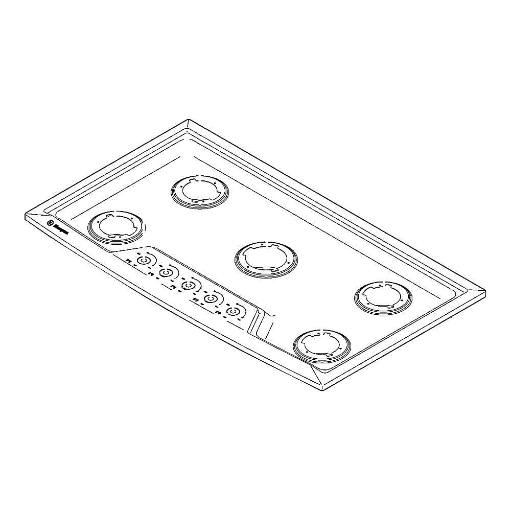 GE Part #wb62X25792, Cooktop Main Top | 41.20 x 26.30 x 5.80