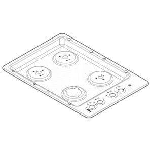 Cooktop Main Top Assembly WB62X25917