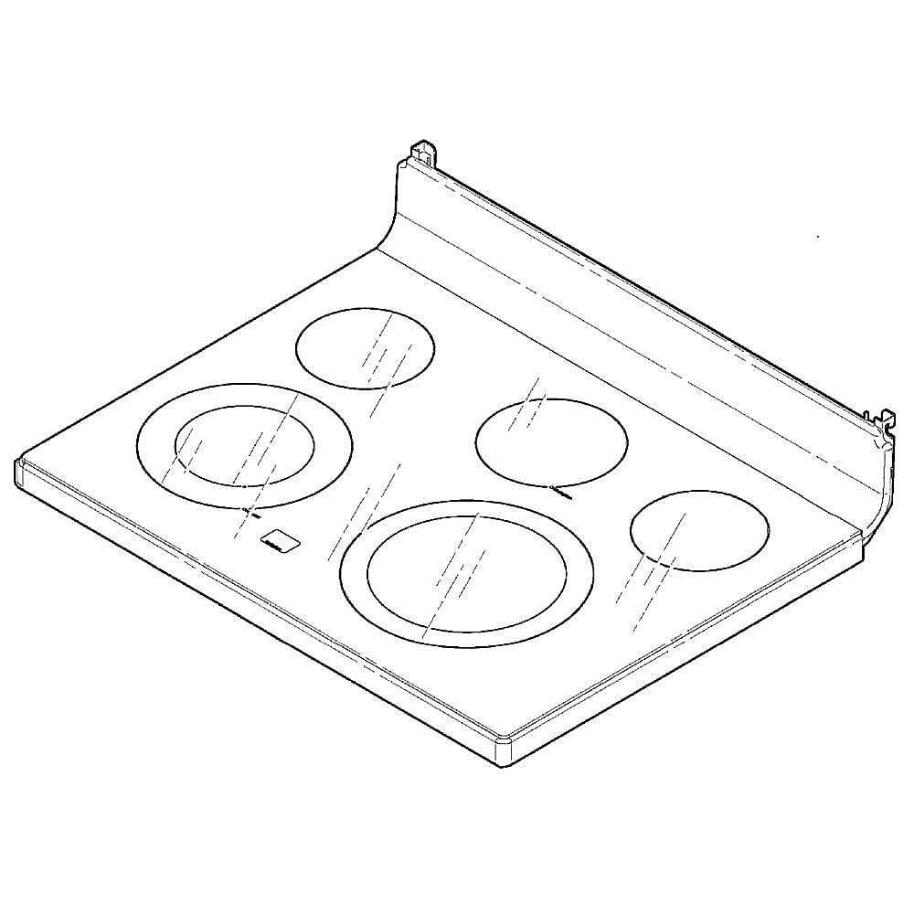 Part #wb62X26626, G.e. Range Main Top (Replaces Wb62X25115) / 35.10 x 31.10 x 9.70
