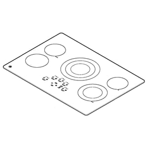Cooktop Main Top And User Interface Control (replaces Wb62x24200) WB62X26844