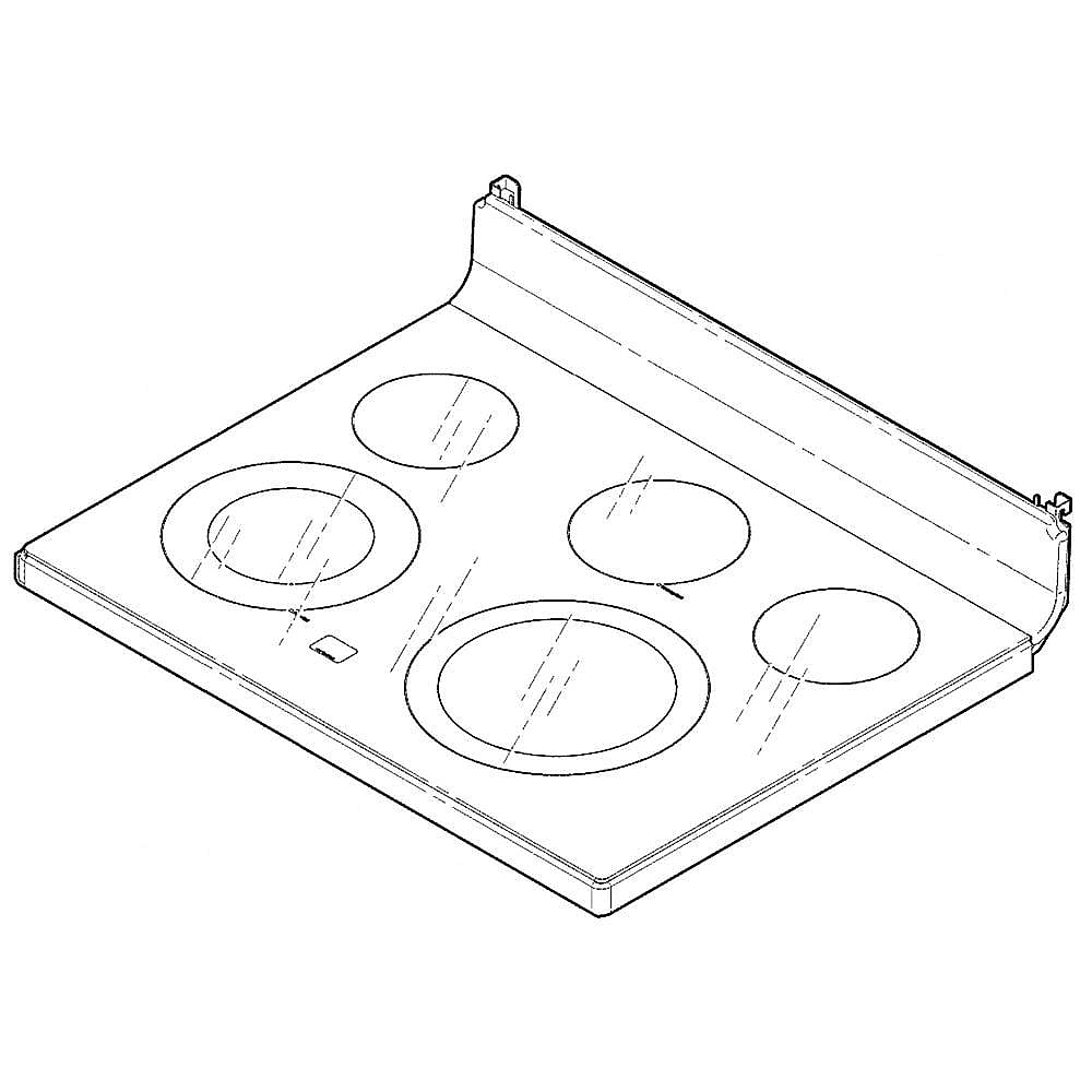 Part #wb62X28602, Range Main Top (Replaces Wb62X26627) / 35.10 x 30.90 x 9.60