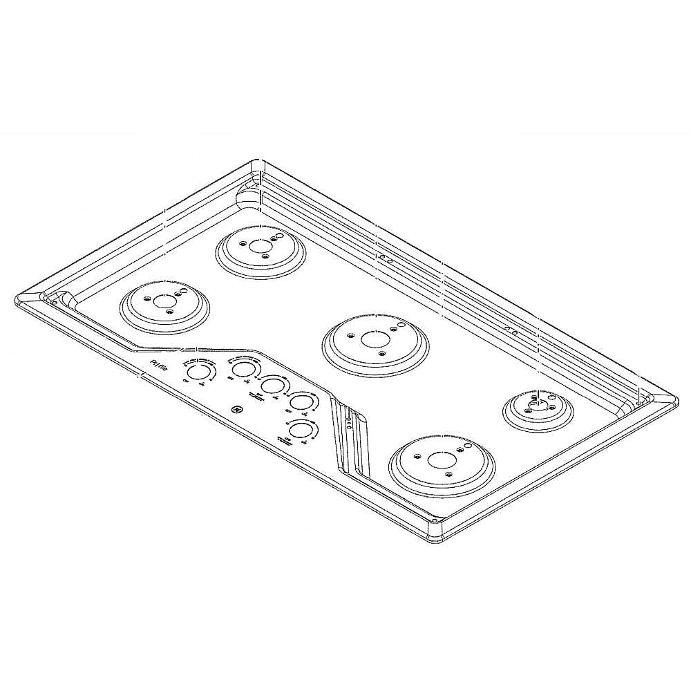 Part #wb62X29352, Cooktop Main Top / 41.40 x 26.30 x 6.30