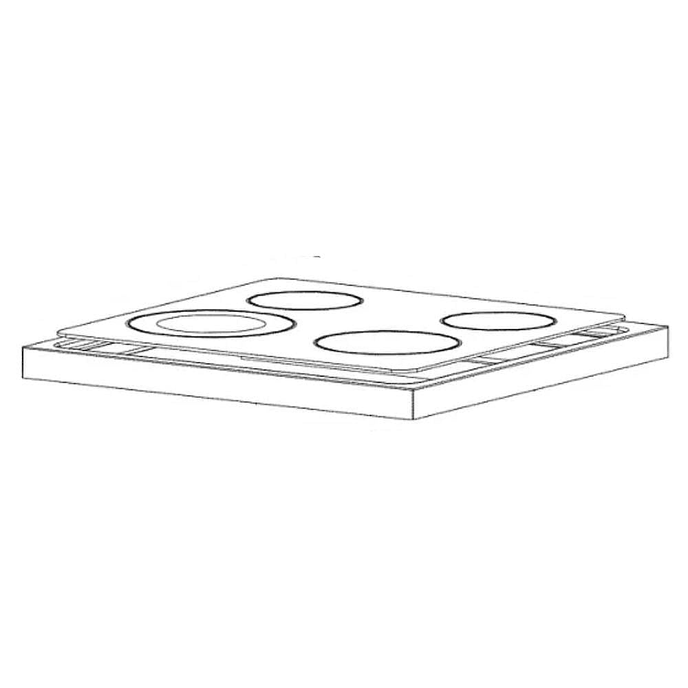 Part #wb62X30674, Haier Range Main Top Assembly