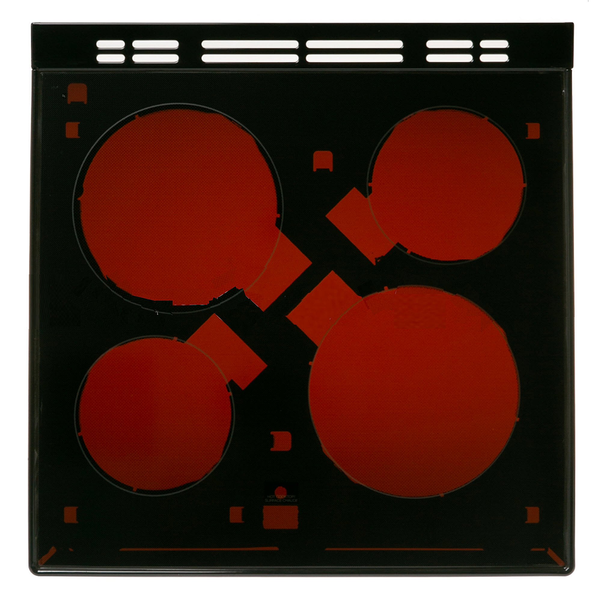 Part #wb62X31184, Range Top & Glass Assembly