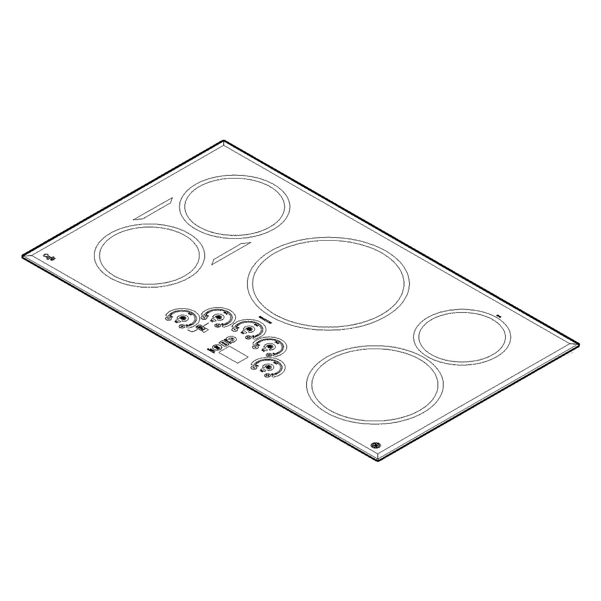 Part #wb62X32002, Cooktop Main Top / 1.00 x 1.00 x 1.00