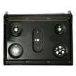 Dark Dorian Gray Rangetop & Bracket for GE PGB965BP2TS - Part WB62X38001